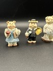 Lot Of 5 Vintage Small Farm Pig Resin Figurines Trinkets 2in