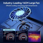 Llano V12 Laptop Cooling Pad 1 Fan Adjustable Height Dustproof Led Black 15-21 