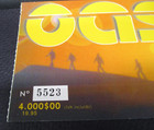Oasis  Unused Ticket  Pra  a Sony  Lisbon  Portugal 17-may-2000