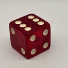 Vintage Bakelite 1 5x1 5    Cherry Red Dice Die Translucent 64 Grams