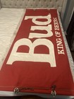 Vintage Bud Budweiser King Of Beers Red Fabric White Fringe Hammock 32    X 76 Usa
