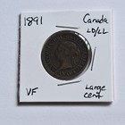 1891 Canada Large Cent Queen Victoria Bronze Bn Coin Km 7 Fineness 0 95