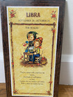 Vintage Libra Zodiac Wall Hanging Art Astrology   Deadstock  new  Never Opened 
