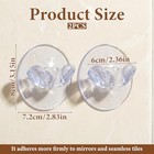 Razor Holder For Shower 2 Pack  Self-adhesive Silicone Suction Cup Hooks  
