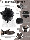 5pcs Fascinator Hat And Lace Gloves Set For Women Tea Party   Feather Veil Me   