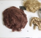 Vintage Doll Wigs Lot 5 Wigs 6 Pieces Blonde Brunette Various Sizes Doll Repair