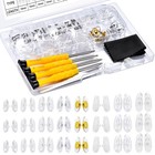 Eyeglass Nose Pads Replacement With 4 Sizes Screws  24 0 7 Inch  Transparent