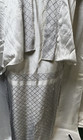 Traditional Ethiopian Habesha Kemis Dress   Netela Shawl White Silver Handmade