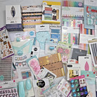 Huge Lot 150  Scrapbooking   Art Supplies Tools Stickers Paper Pads Vinyl Roll