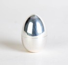 Tiffany   Co  Sterling Silver Egg Trinket Pill Box Vintage Signed