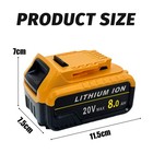 Dewalt Compatible Dual 20v 8ah Li-ion Battery 2 Packs - High Capacity
