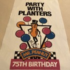 Vintage Mr Peanut Beach Towel 75th Anniversary Planters Happy Birthday Excellent