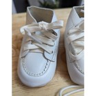 Baby Newborn White Soft Thin Leather Shoes 1950 s Baptism Wedding Extra Laces