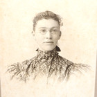 Antique 1800s Cabinet Photo Woman With Spectacles Camden Maine Lane Studio