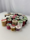 Vtg Lot Of 26 Sewing Thread Spools Mixed Brands Colors Spool Size Collectible