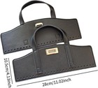 2 Pack Handbag Handles With Turn Lock Clasp  Purse Clasp Frame With Handle Black