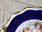 Antique Empire China Cobalt Blue Scalloped Decorative Plate  862 Free Shipping
