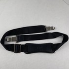 Tumi Black Leather Replacement Luggage Strap Adjustable Shoulder Strap Swivel  