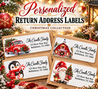 60 Personalized Custom Christmas Return Address Labels     30 Designs To Choose
