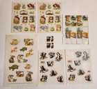 Vtg Sticker Lot Skunks Squirrels Bunnies Raccoons   Hallmark   Cartoon Animals