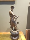 Antique French    le Forgeron    Blacksmith Figure   Bronzed Spelter Statue Hub42