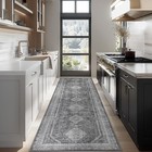 Area Rugs 2x12  Non Slip Hallway Runner Rug  Machine Washable Low Pile Retro    