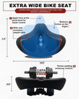 2026 New Oversized Bike Seat For Men Women  Extra Wide Noseless Bicycle Seat
