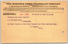 Scarce Vintage 1902 Western Union Telegraph -  is Frank Gold On You  350 Good 