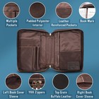 Leather Bible Cover For Men  Women - Dark Brown  Genuine Buffalo Leather