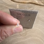 14 Karat Gold Marquee Earrings Children Infant Petite Cz