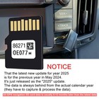 2025 Navigation Sd Card Map Update 86271-0e077 For Toyota Vehicles 