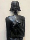 Vintage 17 5    African Ebony Wood Sculpture   Hand-carved Modernist Female Figure