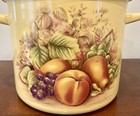 Rare Vtg Aynsley Orchard Gold Prinze Stock Pot 8 Qt Fruit Yellow Germany - Vgc 