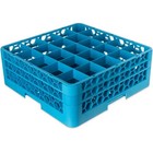Carlisle Rg25-214 Opticlean 25 Compartment Glass Rack With 2 Extenders  Blue