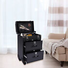 Professional Rolling Makeup Trolley Train Case Box Organizer Salon Cosmetic