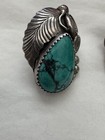 Sterling Silver Native American Turquoise Earrings Signed Rr