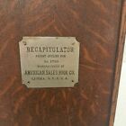 Antique American Sales Book Co Oak Receipts Cabinet Recapitulator Country Store