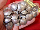 36 Genuine Us Buffalo Indian Head Nickel Domed Shank Coin Buttons 3 4  Free Ship