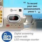 At t Expandable Cordless Phone System Answering Machine 5 Handsets Backlit Keys