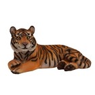 Lying Tiger Garden Statue Yellow white Yard Lodge Garden Decor Wildlife Animal