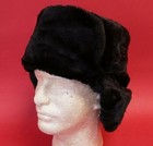 Russian Winter Ushanka Fur Hat Black Ussr Soviet Army Cap