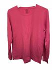 Port   Company Pink Womens Long Sleeve Cotton Crew Neck Stylish T-shirt Xl