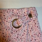 Justice 10 Faux Wrap Skort Girls Pink Cotton Blend Floral O-ring Pocket Casual
