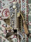 Vintage Vintner Brass Cherubs Table Mount Wine Corkscrew Opener