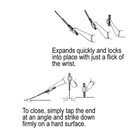 26 Inch Extendable Walking camping Stick W holster