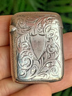 Victorian Sterling Silver Vesta Case Match Safe Striker Birmingham By J g 1895