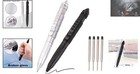 2 Pack Tactical Pens - Tungsten Steel   Aluminum With 6 Black Refills