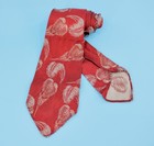 Vtg Men s 1930s Red Feather Print Necktie 30s Tie