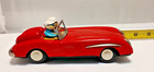 Vintage Japan Red Tin Friction Race Car With Driver And Navigator