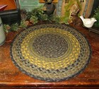 Primitive Antique Vtg Style 15  Braided Jute Candle Mat Large Round Trivet  99